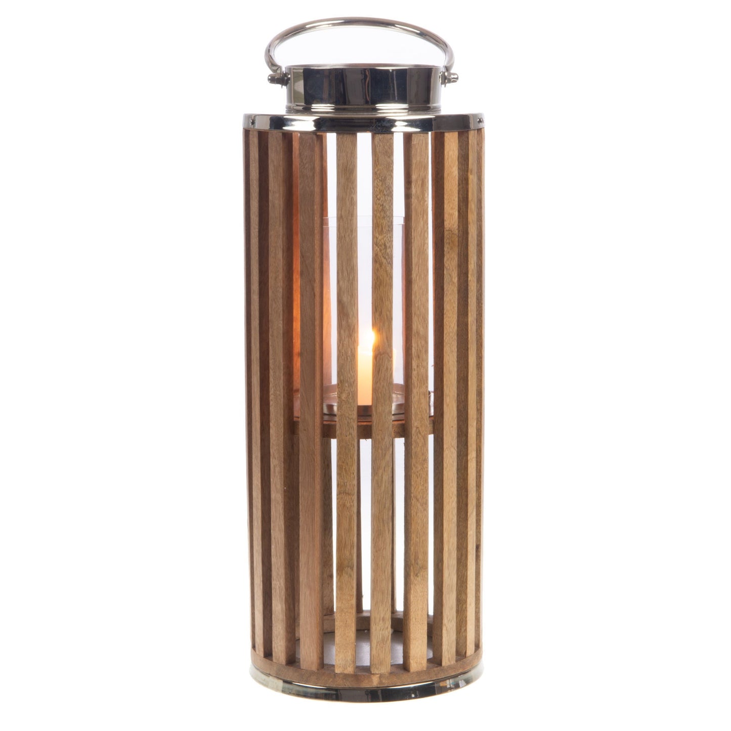 Farol Nosara H50 D20 Madera/Argenté