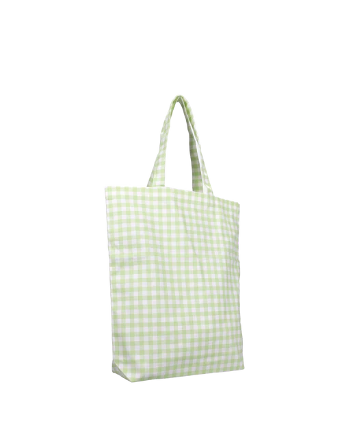 Tote Bag de Algodón Vichy Verde | Bolsa Reutilizable Original para Regalo