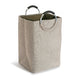 Cesta de ropa con asas en metal beig
