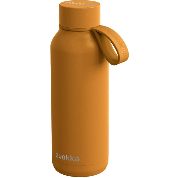 Botella Inoxidable 510ml con colgador Quokka mostaza