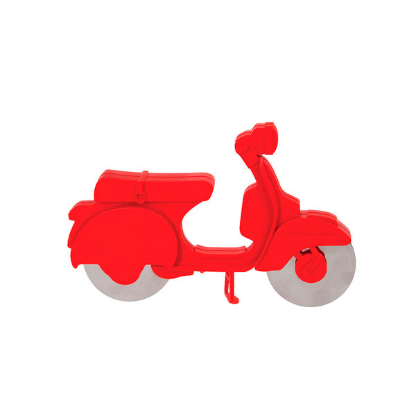 Corta pizzas scooter roja