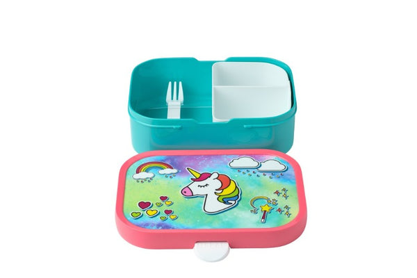 Lunch box unicornio abierta