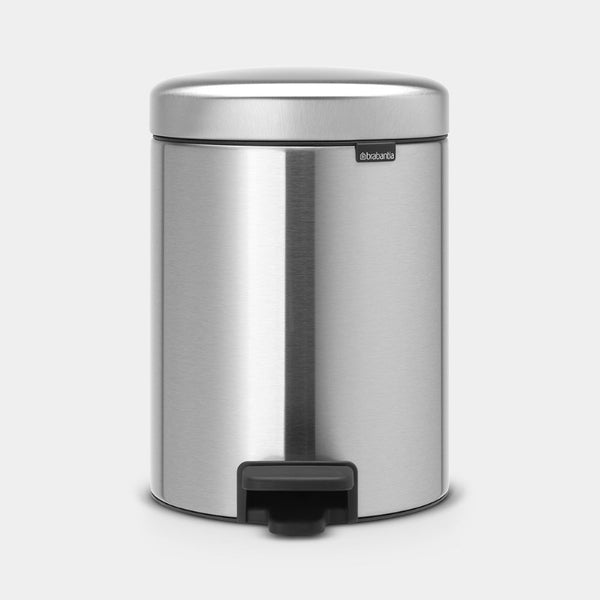 Cubo pedal baño 5L matt steel fingerprint