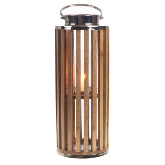 Farol Nosara H50 D20 Madera/Argenté