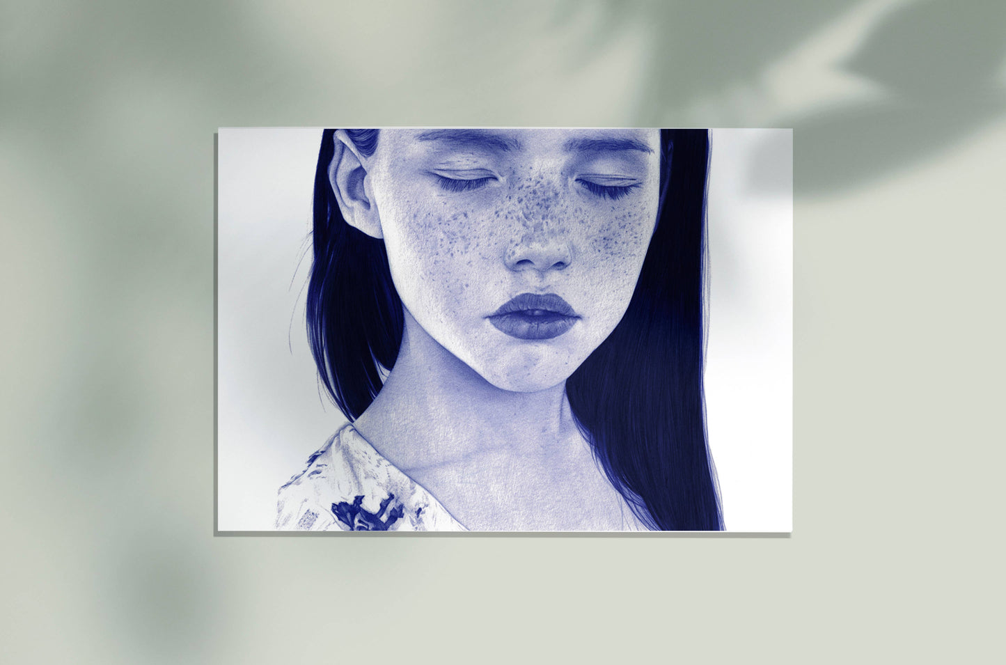 Ilustración de Belén Diz Enmarcada en Madera Blanco y Paspartú. Impresión Digital. Firmada a Mano por la autora. ARDE