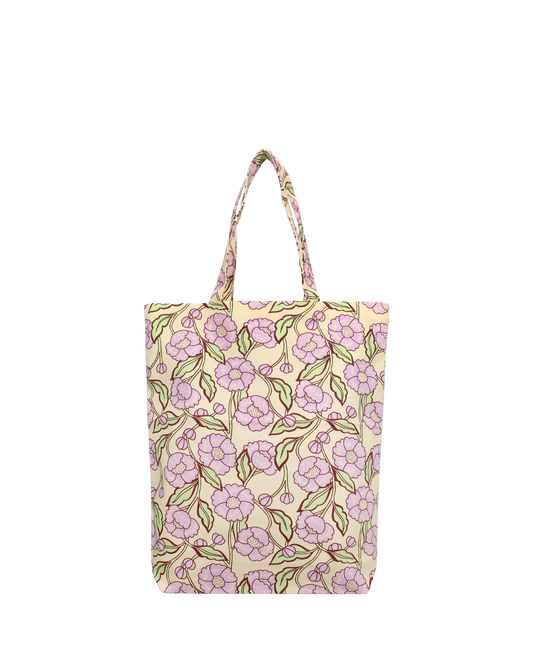 Tote Bag de Algodón Lily Odette Flores | Bolsa Reutilizable Original para Regalo