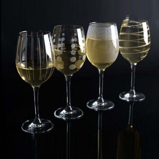 Set 4 copas vino blanco, de Mikasa.