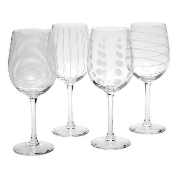 Set 4 copas vino blanco, de Mikasa.