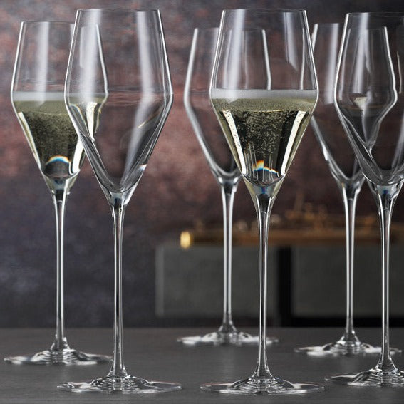 Juego de 2 copas para Champagne o Cava con pie de cristal, de 250 ml, de Spiegelau.