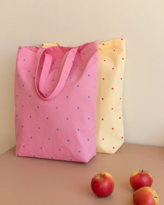 Tote Bag de Algodón Lunares  | Bolsa Reutilizable Original para Regalo