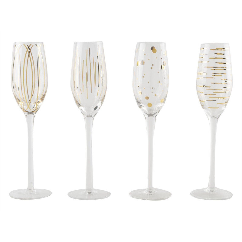 Set 4 copas champan cheers