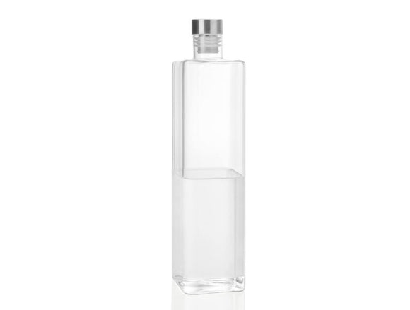 Botella de vidrio para agua cuadrada 1.5l